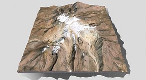 Volcano Sillajhuay Bolivia Chile model