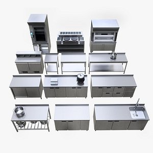 3D model Kitchen Equipment PBR
