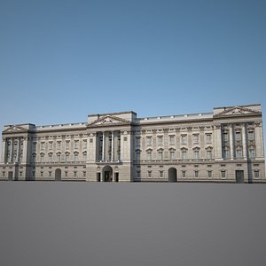 buckingham palace king 3d model