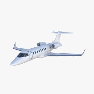 learjet 45 private jet 3D model