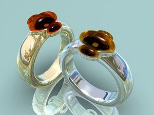 3d model gold rings