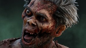 3D Realistic Zombie Character Cinematic Horror Creature