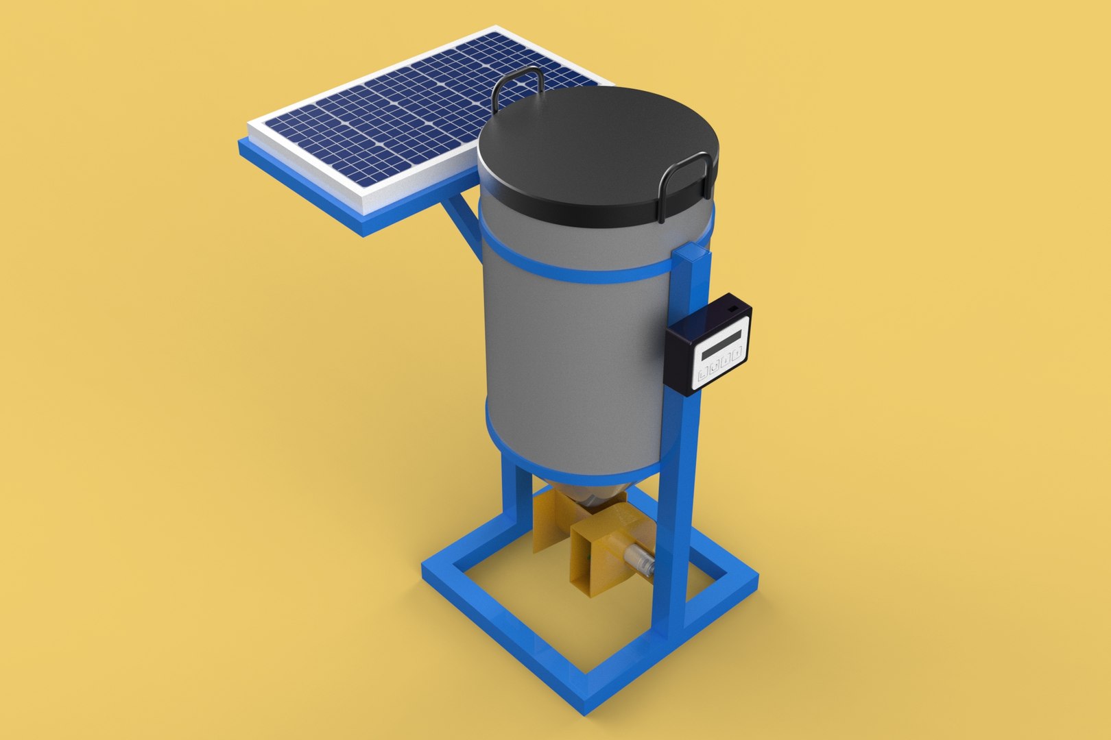 SOLAR CELL POWERED DIRECTIONAL FISH FEEDER CENTRIFUGAL SPREADER model https://p.turbosquid.com/ts-thumb/hV/GFTye0/x5/solarcellpowereddirectionalfishfeedercentrifugalspreader.27/jpg/1715110061/1920x1080/fit_q87/726299468157b2a7b129e36d1da298f7d81447ef/solarcellpowereddirectionalfishfeedercentrifugalspreader.27.jpg
