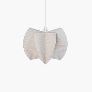 free origami pendant light 3d model