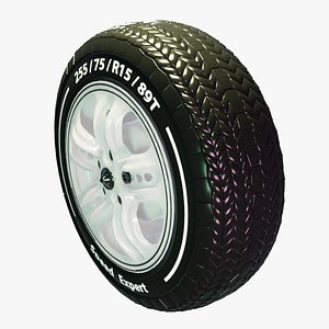 Car Wheel Gaming Replaceable Text 3D model