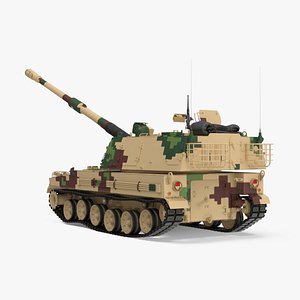 3D Self Propelled Howitzer K9 Thunder Rigged model