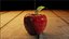 apple red with leaf lowpoly