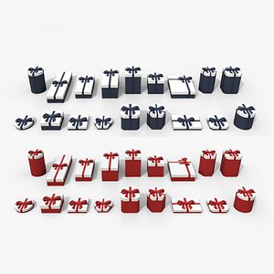 3D model Gift Boxes - Bow Styles Bundle