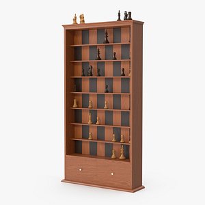 3D Straight Up Wooden Chess Board