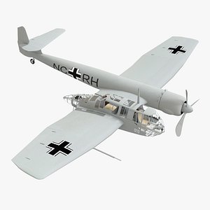 3D Blohm Voss BV 141 German WW2 Aircraft Low-poly 3D model