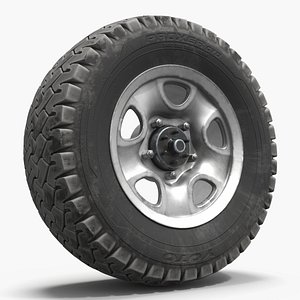Off Road Vehicle Wheel with Tire 3D model