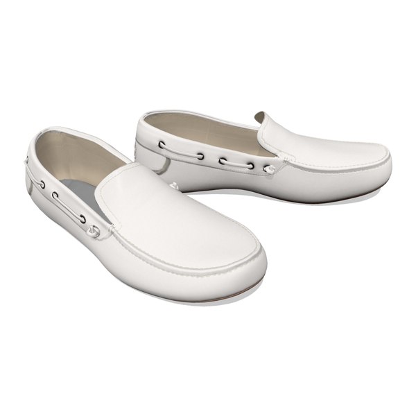 Men White Loafers model - TurboSquid 1920350