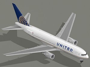3d boeing 767-200 er airliner model
