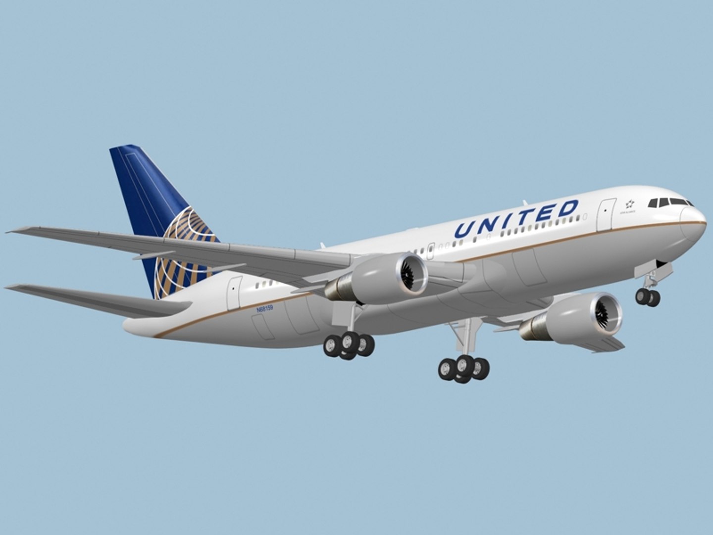 3d Boeing 767-200 Er Airliner Model