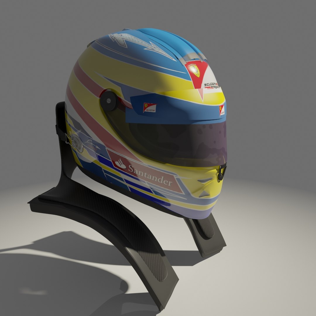 3d model fernando alonso 2012 helmet