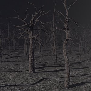 3D forest landscape tree