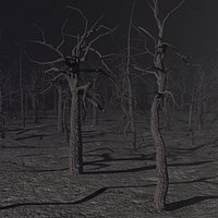 Low-Poly Spooky Forest