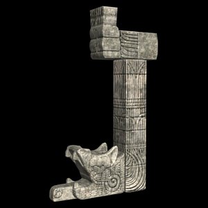 mayan snake column 3d model