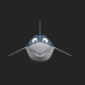 3D cartoony shark model