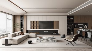 3D Modern living room