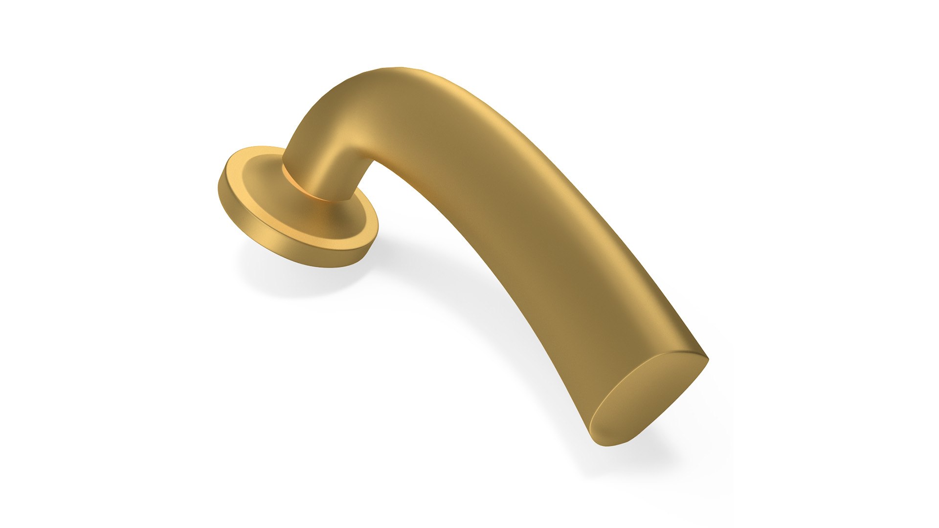 Door Handle Rotary Wave Gold 3D model preview