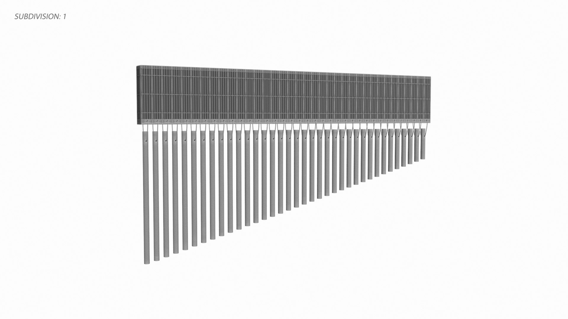 3D Model 36 Tone Bar Chimes Aluminum TurboSquid 2091152