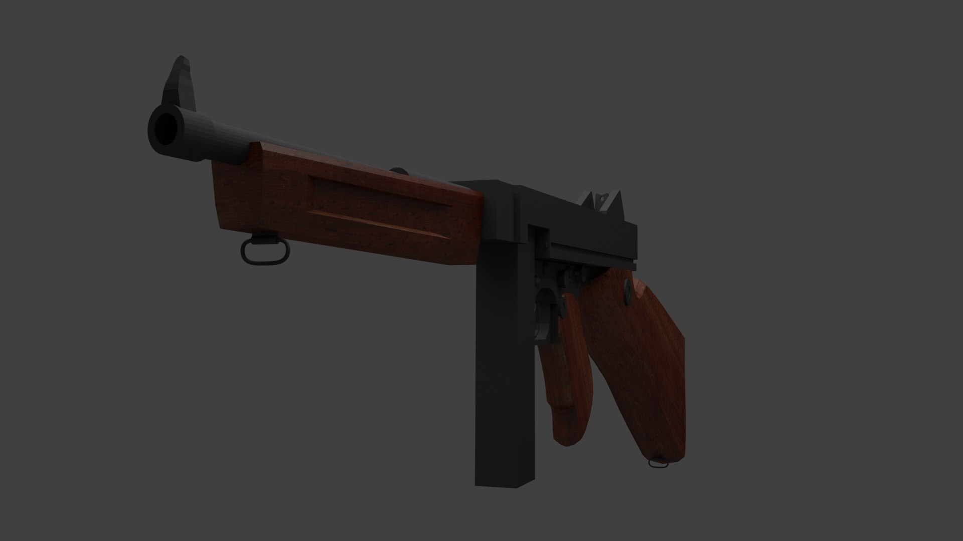 thomson gun 3d model