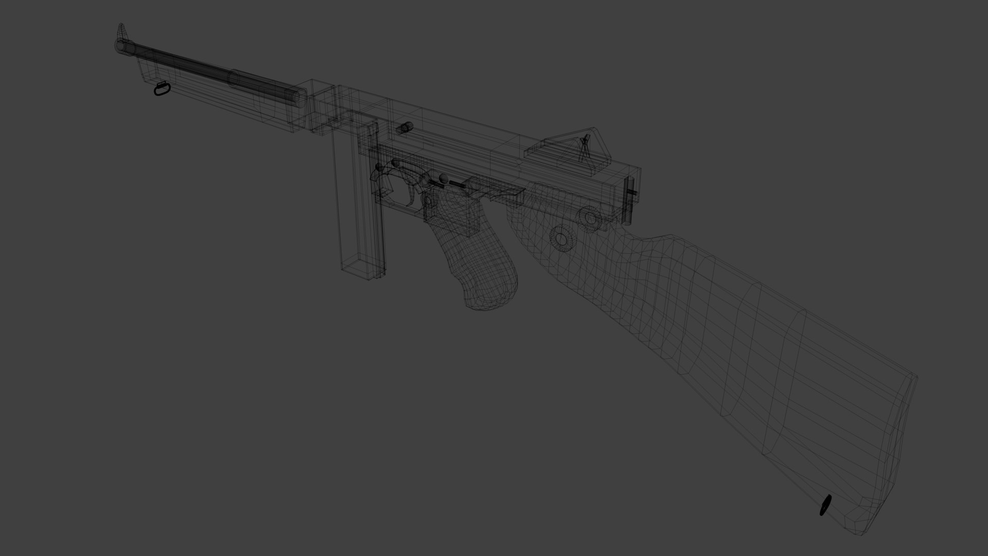 thomson gun 3d model