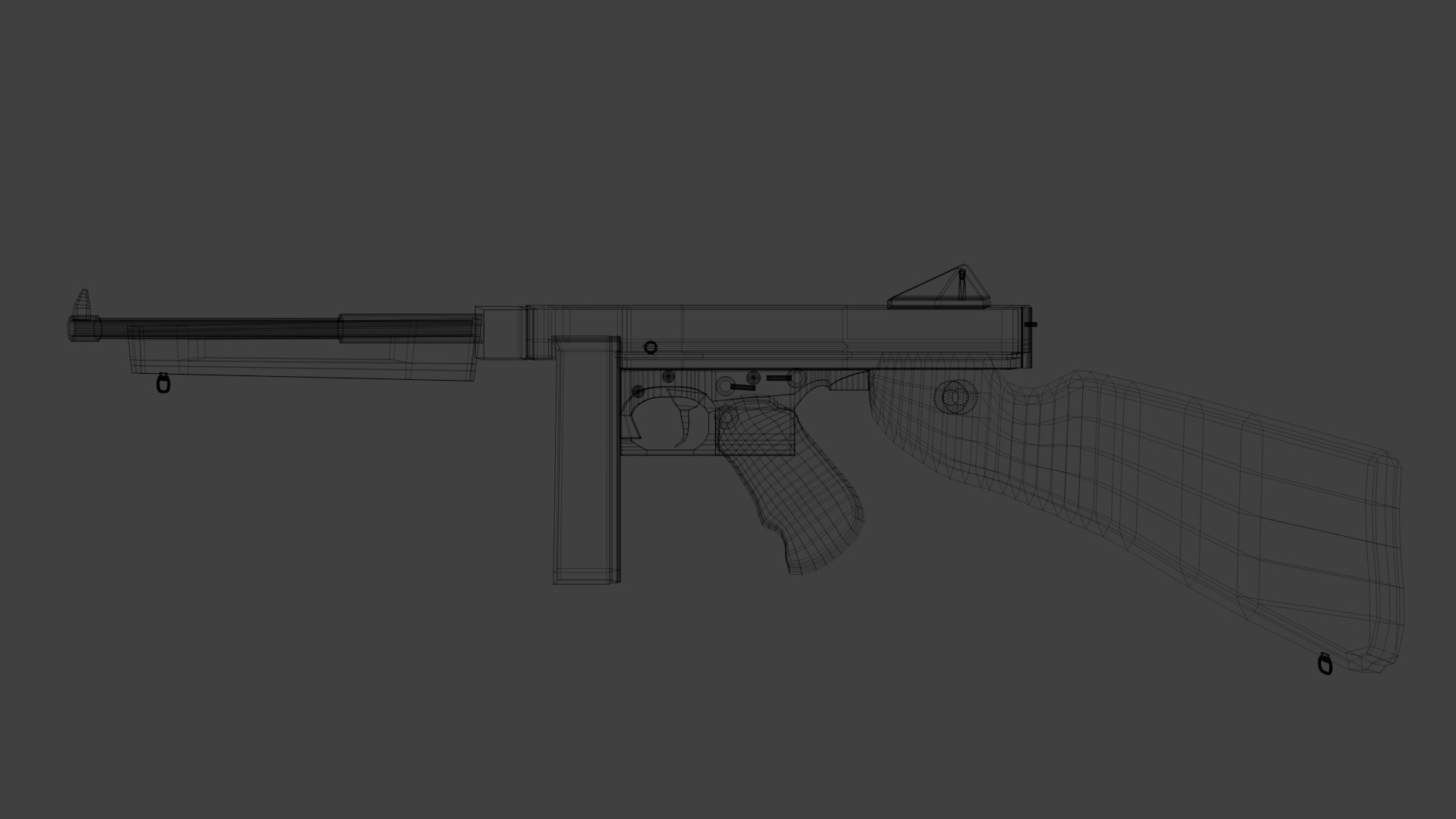 thomson gun 3d model