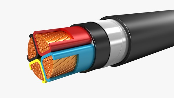 3d electrical cables insulated multi model