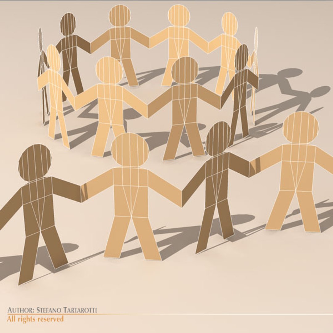 3ds max papermen paper men