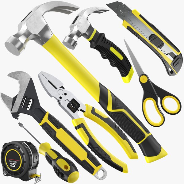 3D Eight Hand Tools Collection