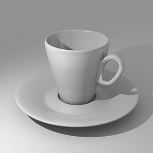 3D model espresso cup saucer