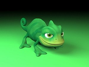 3D chameleon cartoon