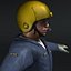 3d rigged pilot helmet model