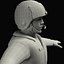 3d rigged pilot helmet model
