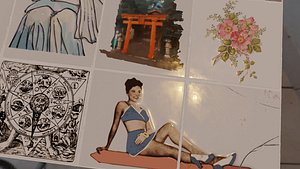 3D kitchen backsplash tiles collection pack 4 model