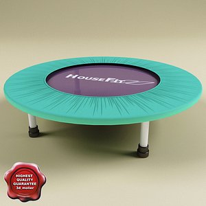 3d model of trampoline modelled scene