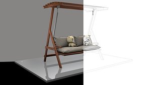 outdoor garden swing sofa 3D model