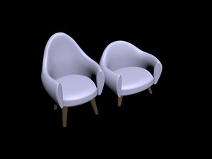 3D modern armchairs