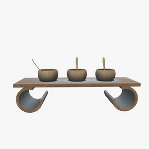 Medieval Household Tray 01 3D