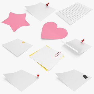 3D Sticky Notes Collection model