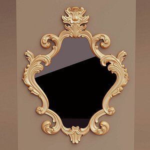 antique wall mirror 3D