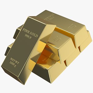 real gold bars model