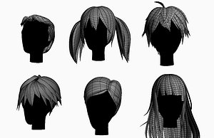 3D stylized hair