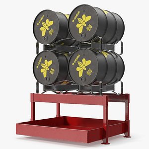 Meth Lab Chemical Barrel Rack model