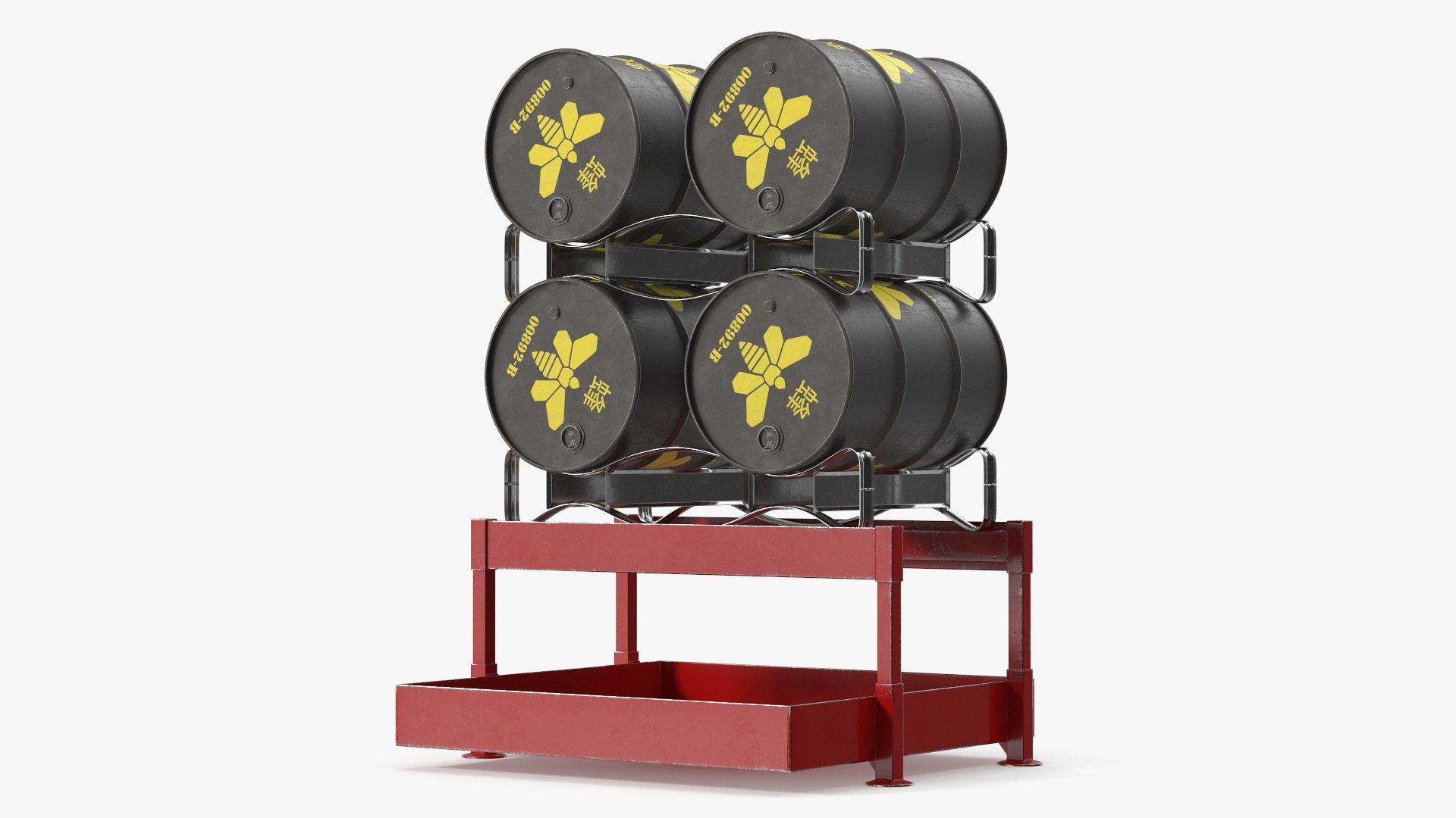 Meth Lab Chemical Barrel Rack 3D model preview