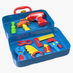 plastic toy tools set 3D model