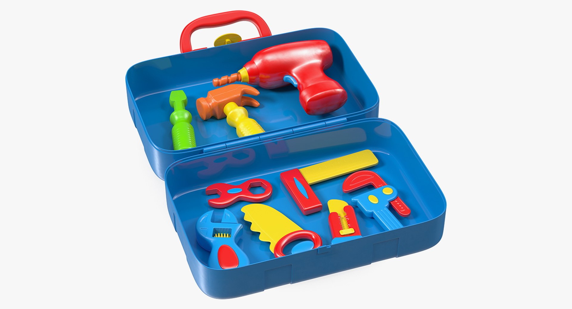 Toy Tools Box 3D Models Set 3D model preview