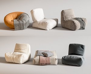 3D Lazy Sofa Beanbag Chair Tatami Sofa Fireplace Chair Sofa Armless Recliner Lounge Chair
